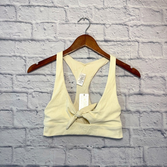 NWT L'Space Tara Bikini Top in Cream - Picture 1 of 7